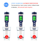 5-in-1 Wasserqualitätstest für Aquarium & Pool – pH, TDS, Leitfähigkeit, Salzgehalt & Temperatur