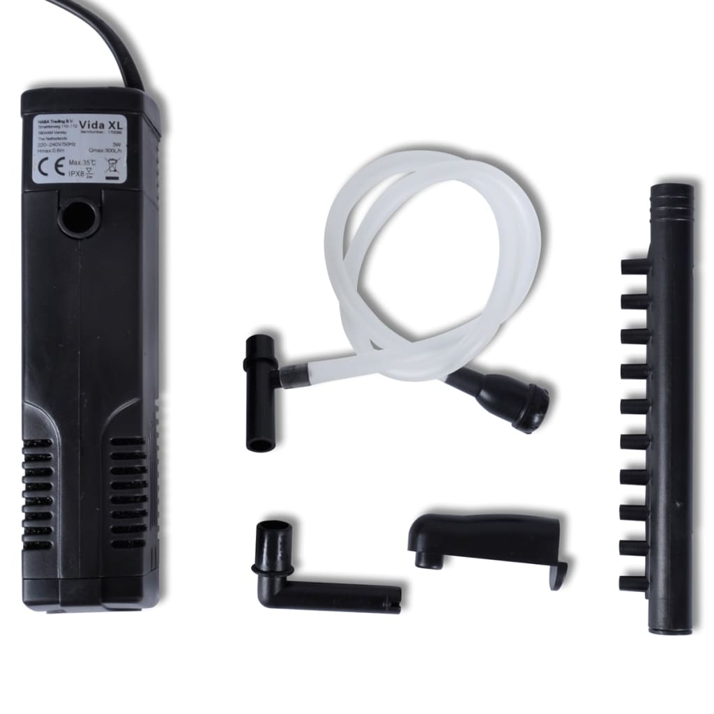 Aquarium Filterpumpe 300L/h mit Aktivkohle – Leise & Leistungsstark