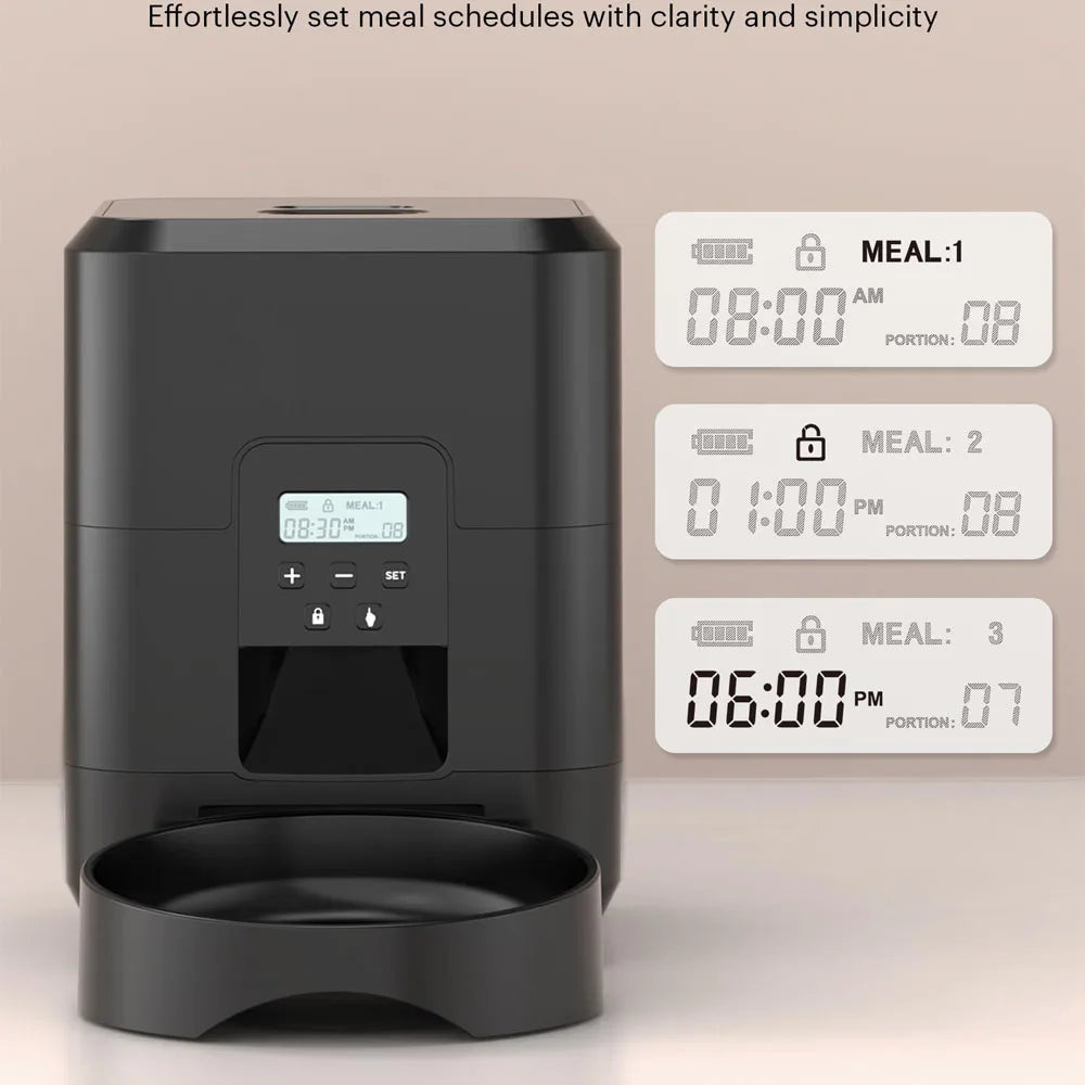 Automatischer Futterautomat mit Timer & Portionskontrolle – Gesunde Ernährung für Katzen & Hunde