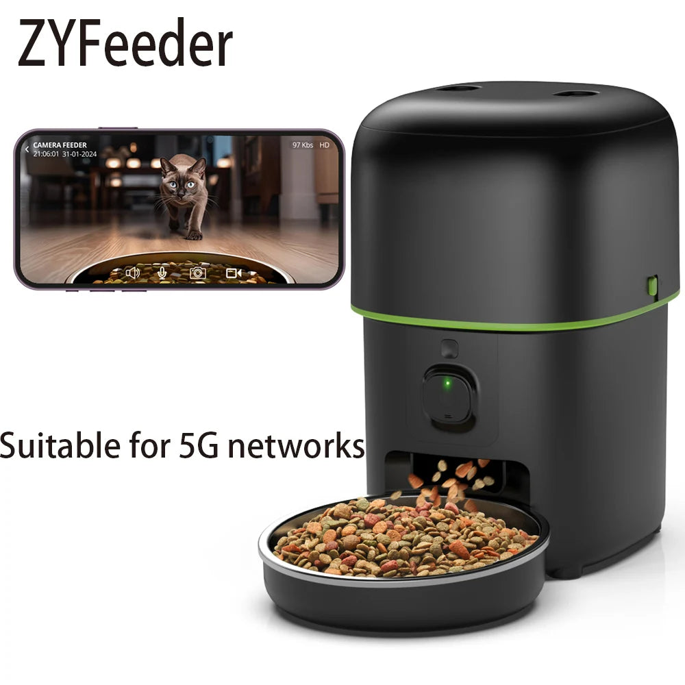 WiFi Futterautomat 2L mit 5G-Kamera & Live-Video – Immer nah bei deinem Tier