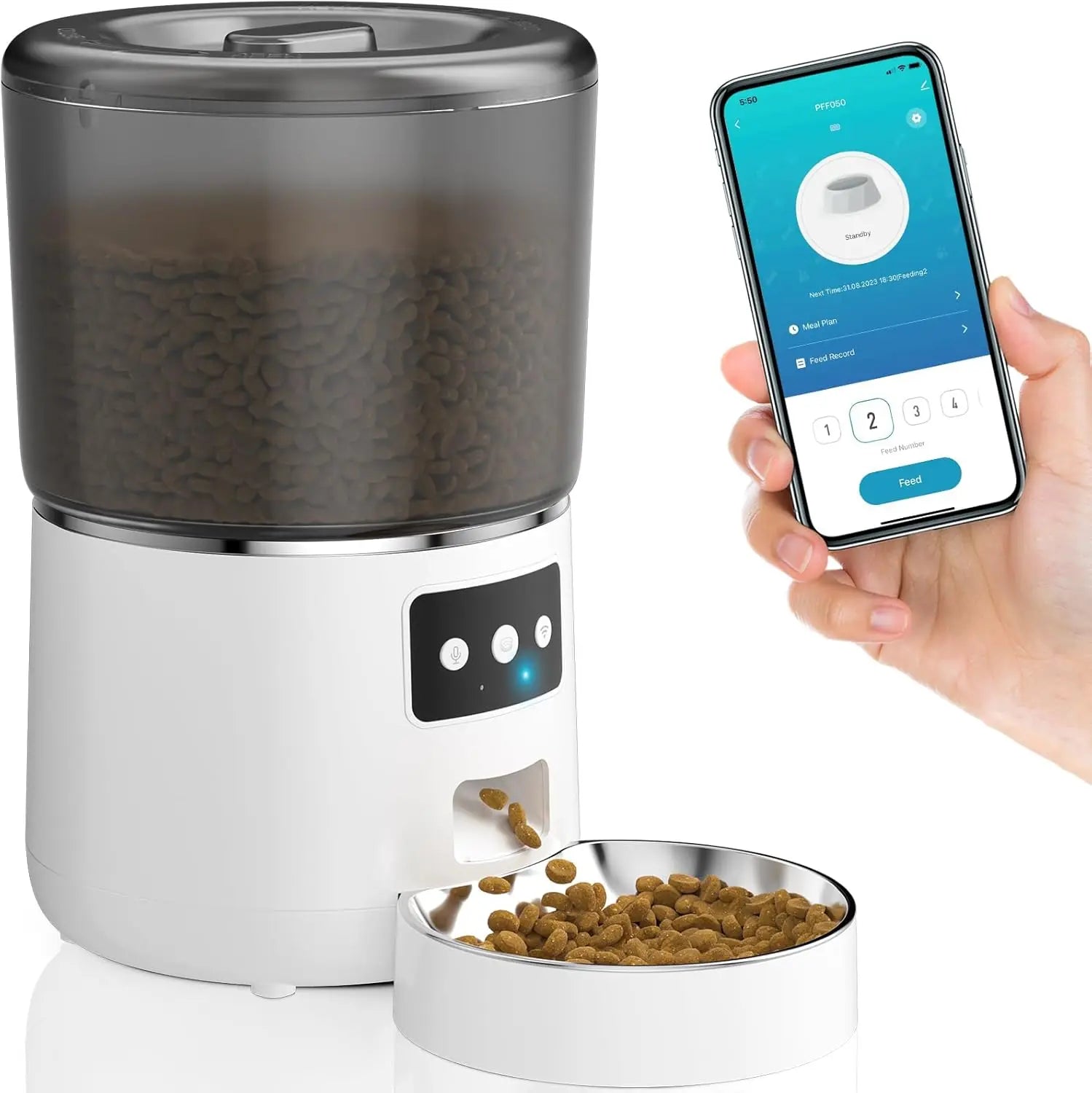 Bytelike Smart Futterautomat mit App-Steuerung & Timer – Große Kapazität für Hunde
