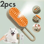 3-in-1 Dampfbürste für Hunde & Katzen – Bürsten, Massieren & Dampfpflege in einem