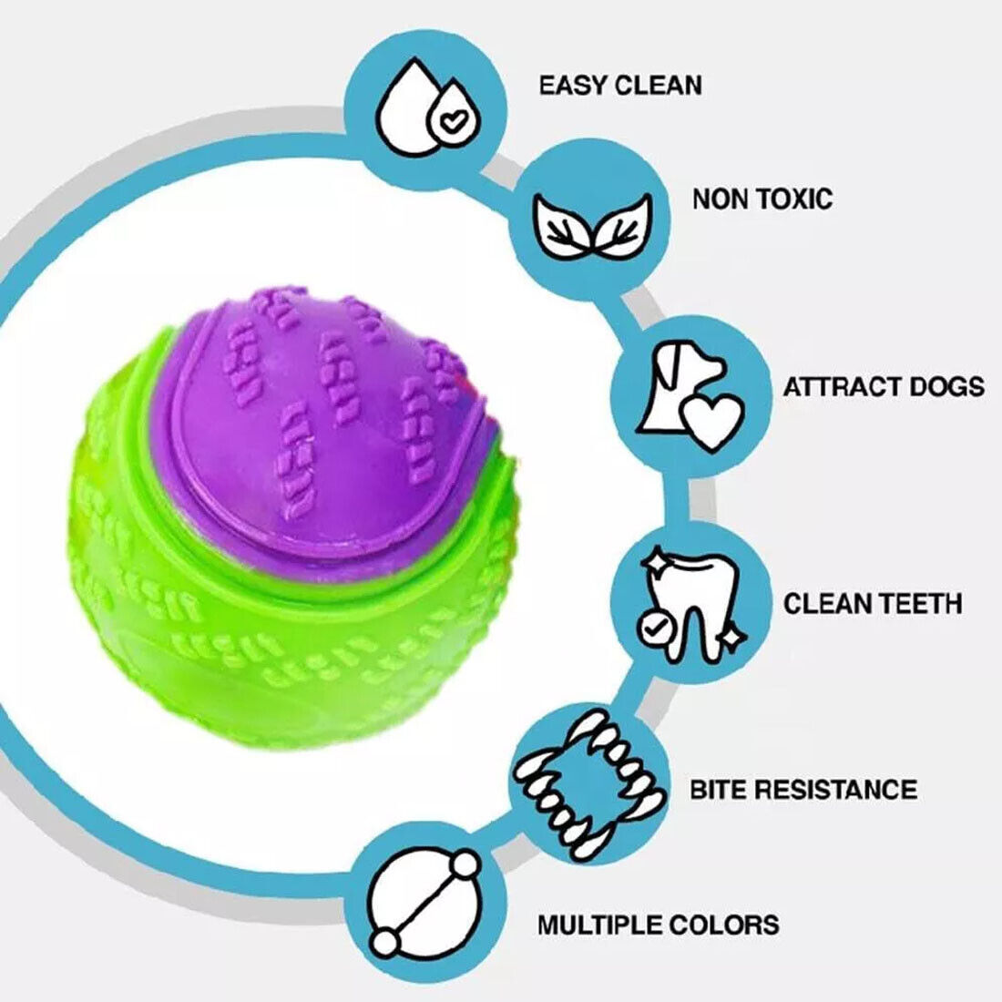 Scooby-Doo Durable Squeaky Set Of 8 Dog Balls For Teeth Cleaning Interactive UK
