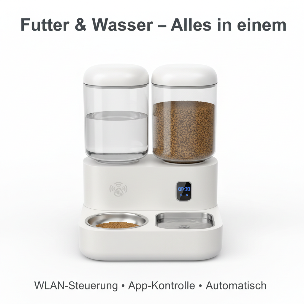 DUOKA Smart Futter- und Trinkwasser-Automat für Katzen mit App-Steuerung